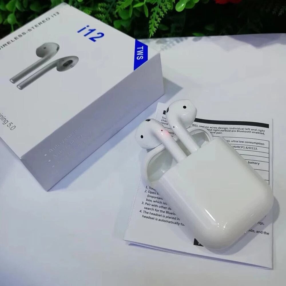 i12 Double Airpods Wireless Bluetooth Hand Free with Power Bank