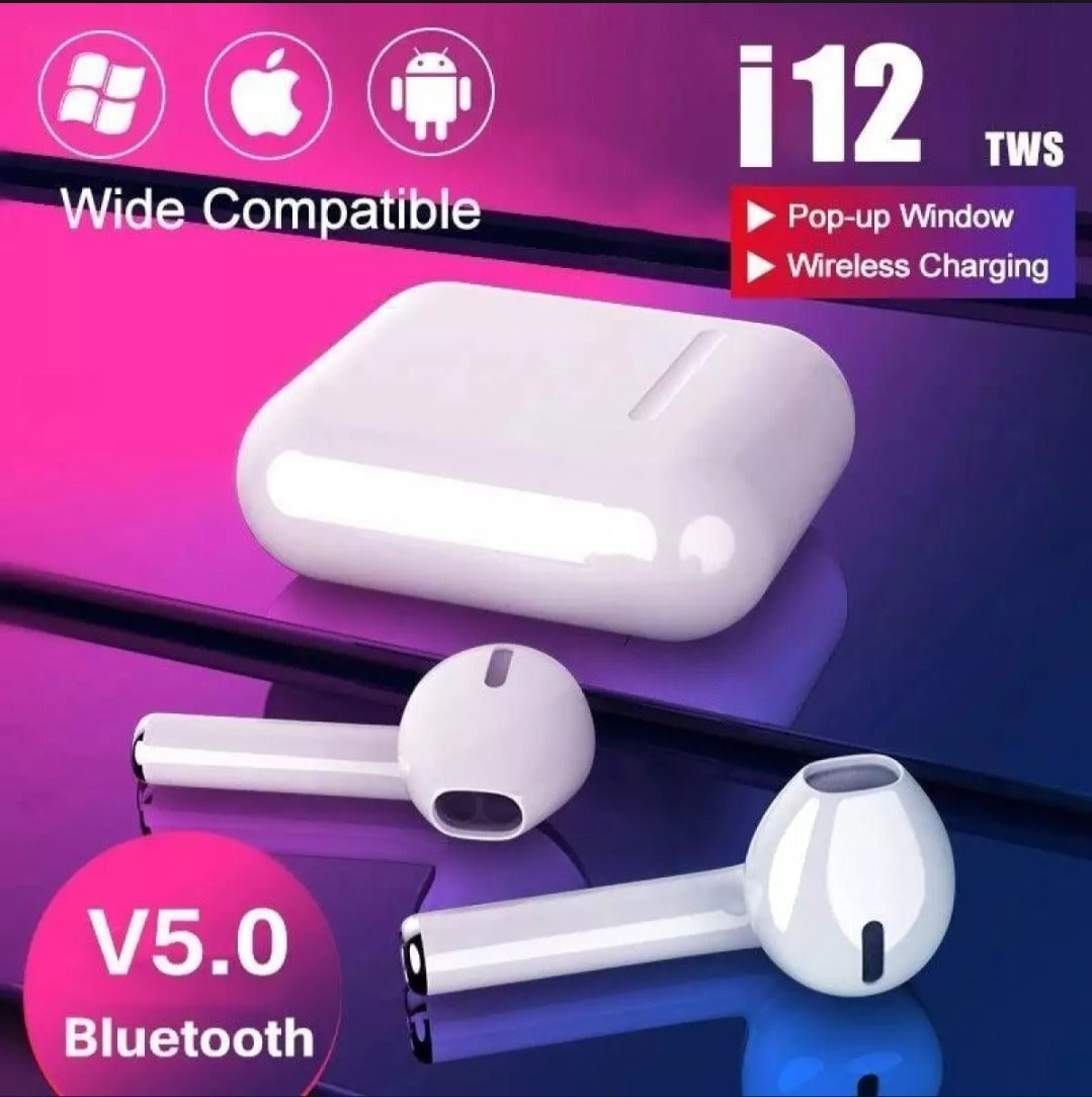 i12 Double Airpods Wireless Bluetooth Hand Free with Power Bank